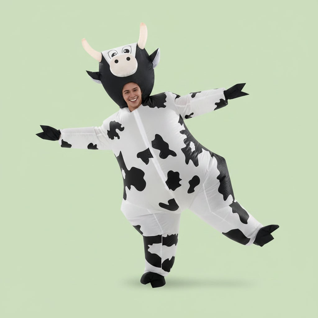 Halloween Inflatable Cow Costume for Funny Full Body Animal Suit Youth - Image 3