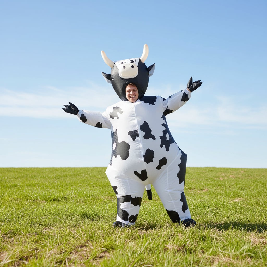 Halloween Inflatable Cow Costume for Funny Full Body Animal Suit Youth - Image 6