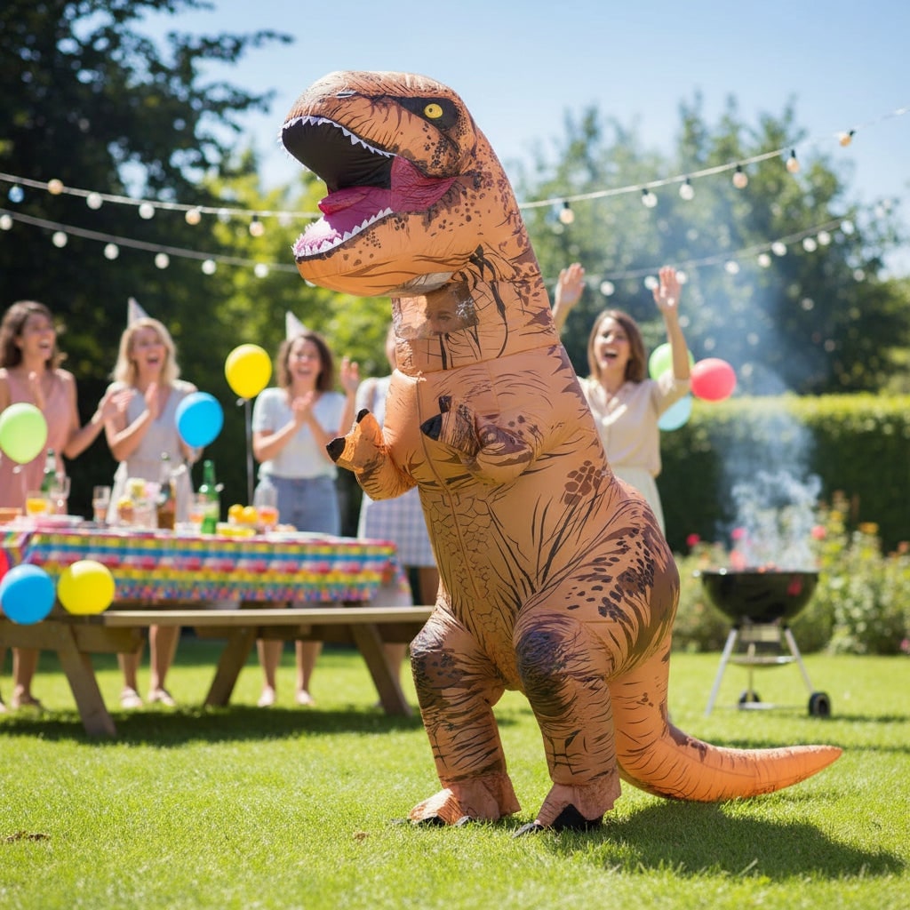 Halloween Inflatable Dinosaur Costume Outfit Suit with Battery-Operated Fan for Party - Image 1