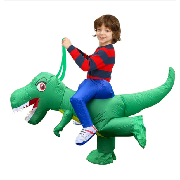 Halloween Inflatable Dinosaur Costume Outfit Suit with Built-In Fan for Party - Image 1