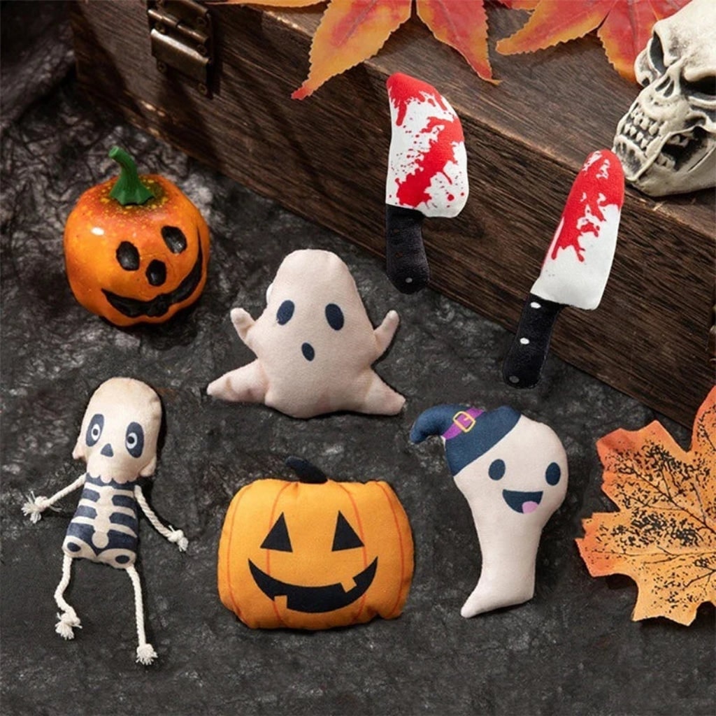Halloween Interactive Plush Cat Toys with Catnip and Knotted Rope Limbs - Image 3