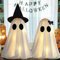 Halloween LED String Lights Ghost Decor Set of Two with Fabric Up Decoration Hanging - Image 2