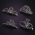 Halloween Metal Hair Claw Clips with Spooky Spider Skeleton Bat Designs Banana - Image 1