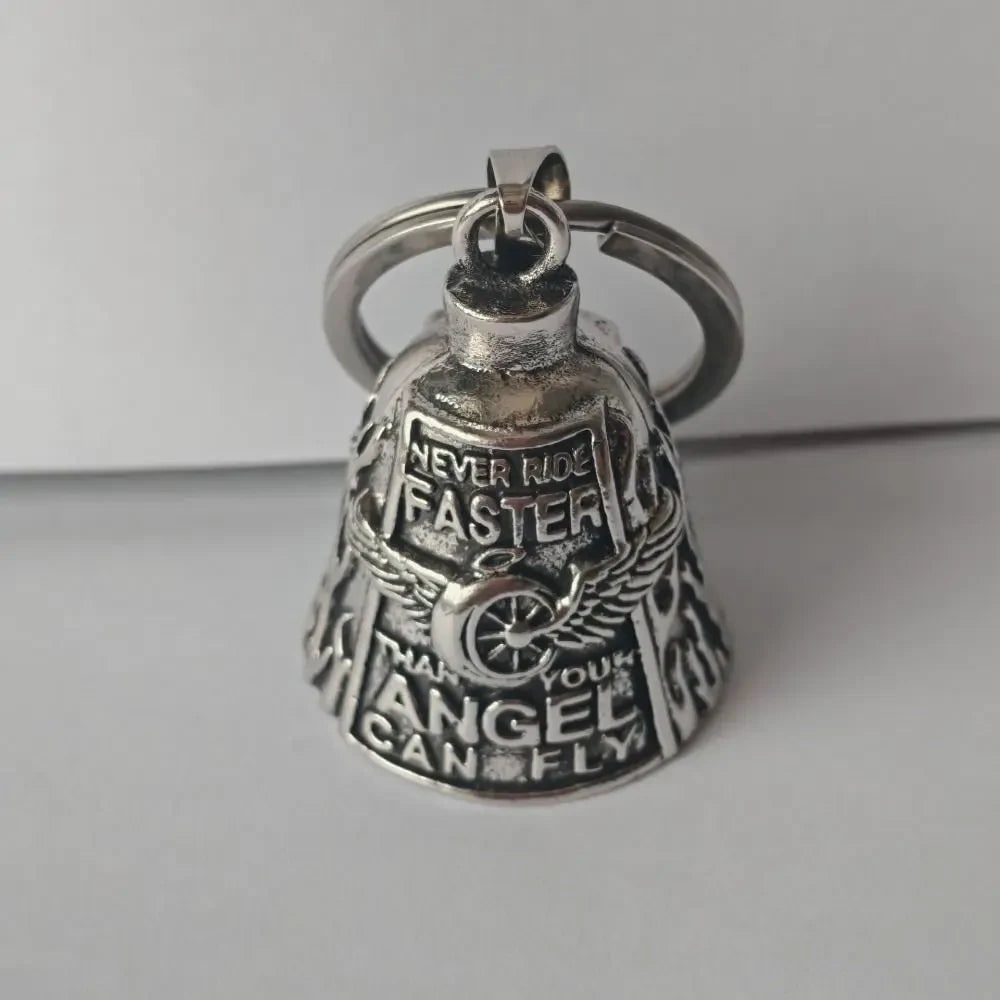 Halloween Motorcycle Guardian Bell for Biker Luck Charm with Angel Wing Design - Image 2