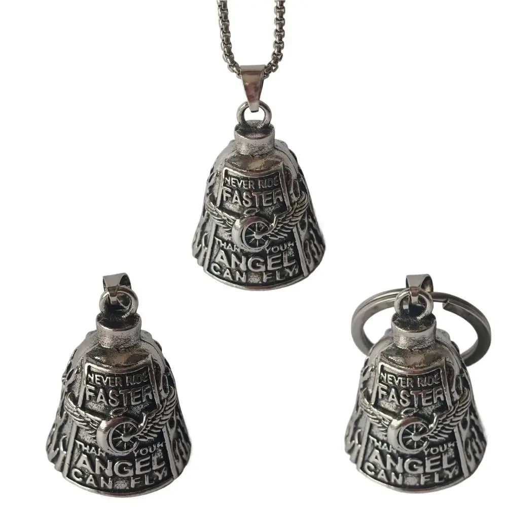 Halloween Motorcycle Guardian Bell for Biker Luck Charm with Angel Wing Design - Image 6