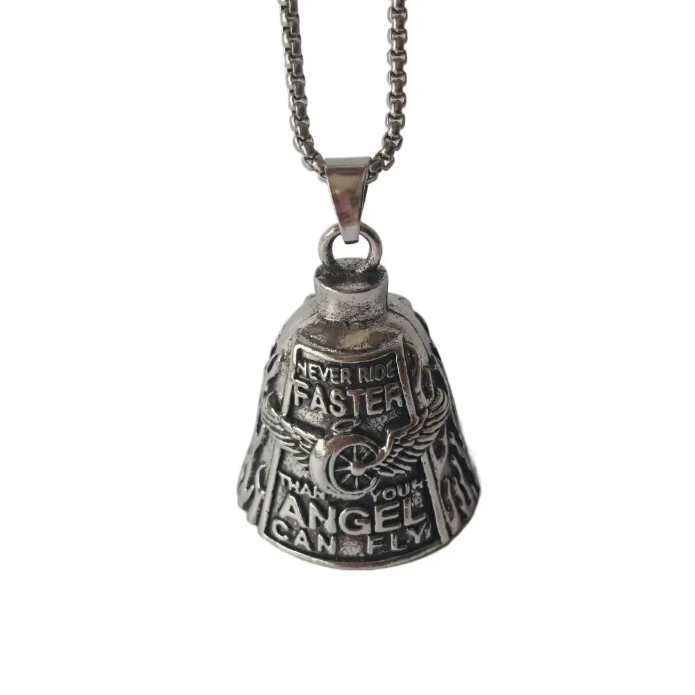 Halloween Motorcycle Guardian Bell for Biker Luck Charm with Angel Wing Design - Image 7