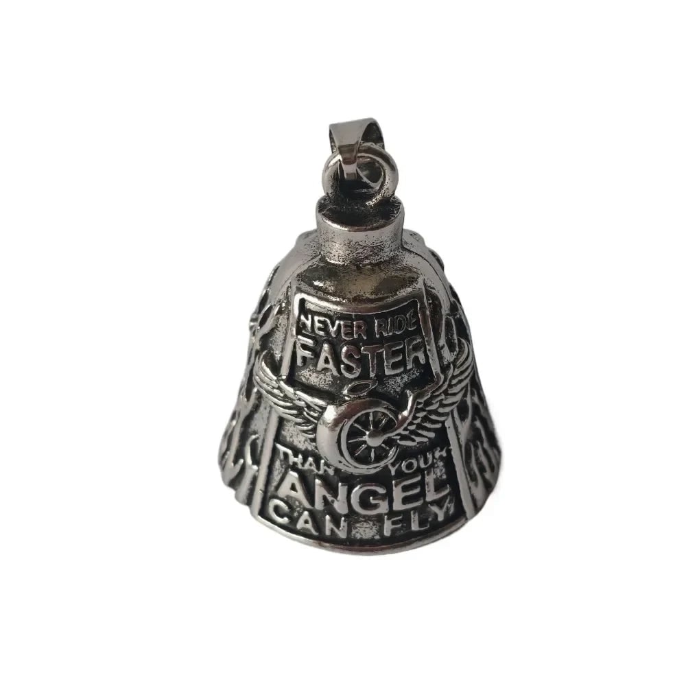 Halloween Motorcycle Guardian Bell for Biker Luck Charm with Angel Wing Design - Image 8