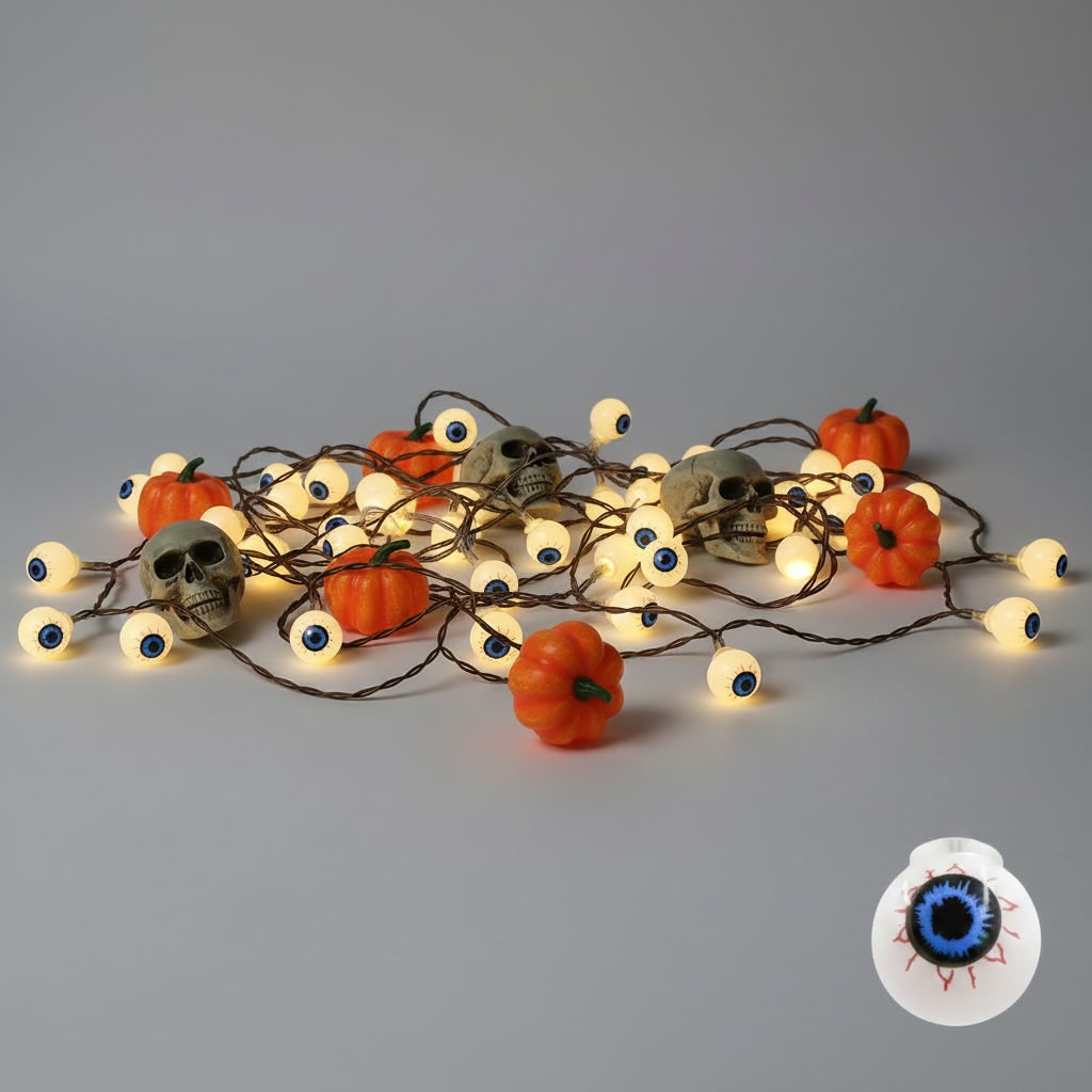 Halloween Outdoor String Lights with LED Battery Operated Novelty Covers for Patio Party Decoration - Image 9