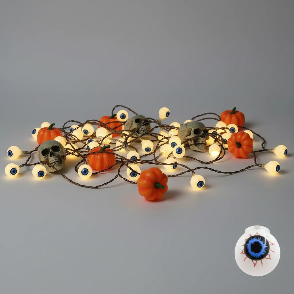 Halloween Outdoor String Lights with LED Battery Operated Novelty Covers for Patio Party Decoration - Image 9