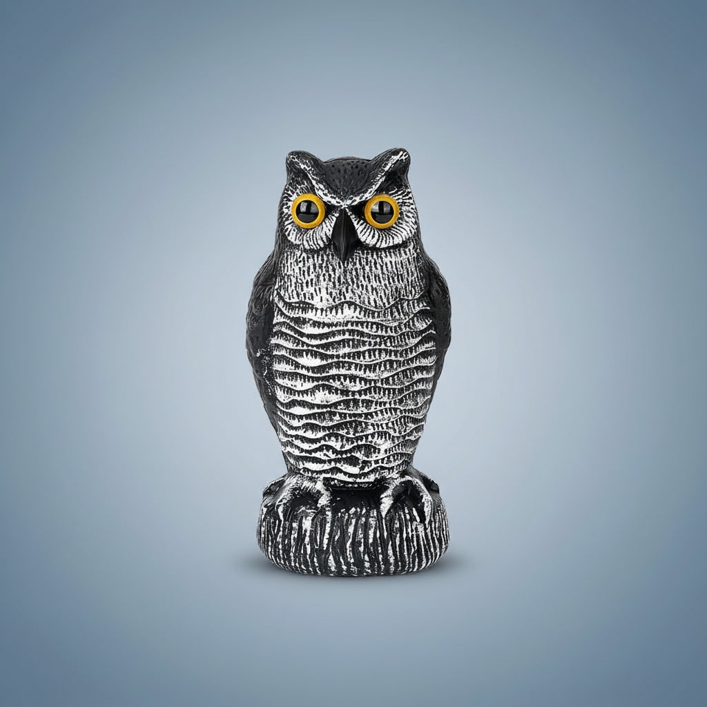 Halloween Owl Decoy Statue and Sculpture for Garden Bird Deterrent Outdoor Decoration Plastic - Image 1