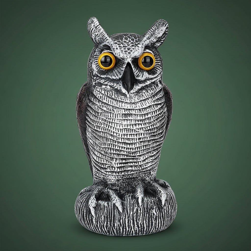 Halloween Owl Decoy Statue and Sculpture for Garden Bird Deterrent Outdoor Decoration Plastic - Image 2
