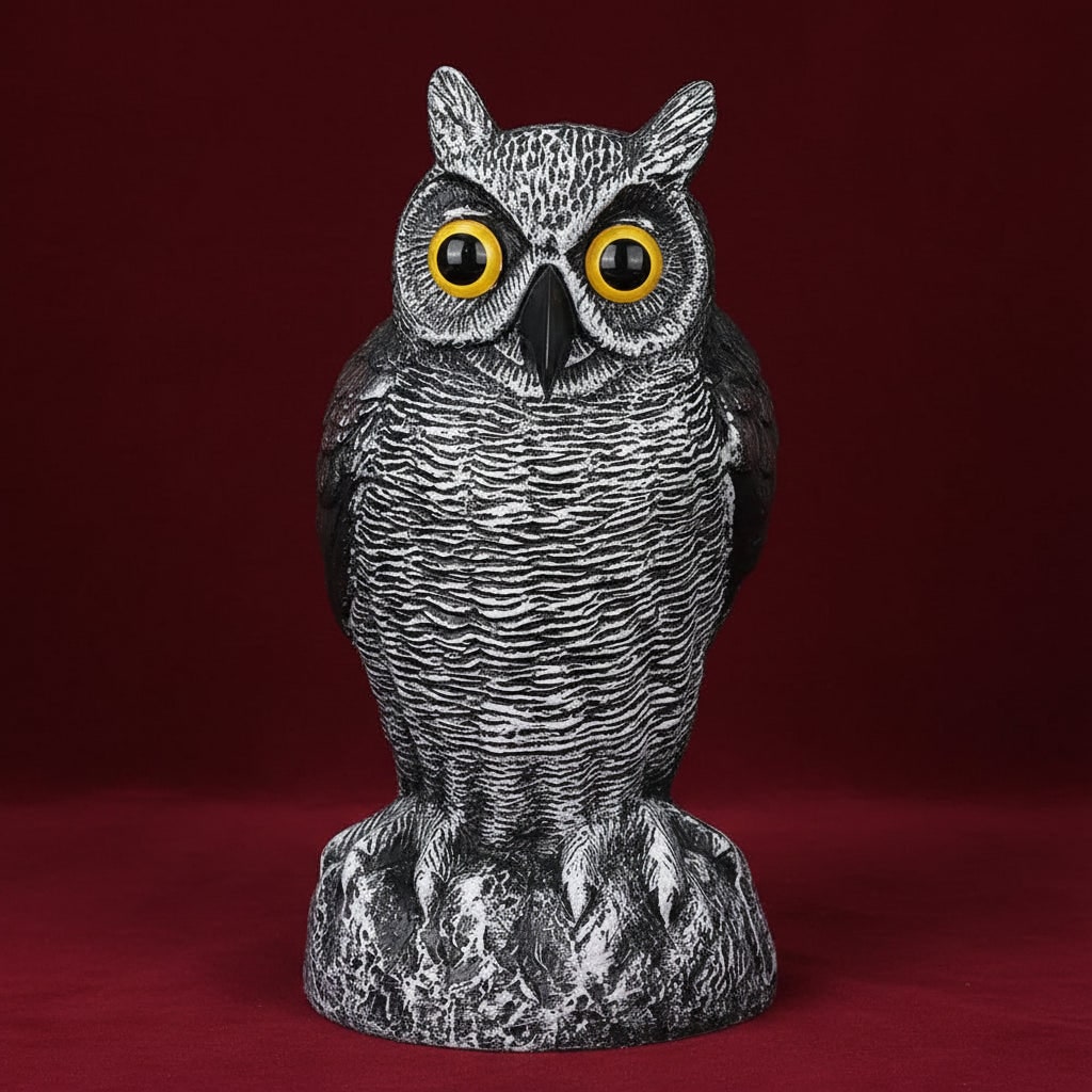 Halloween Owl Decoy Statue and Sculpture for Garden Bird Deterrent Outdoor Decoration Plastic - Image 3