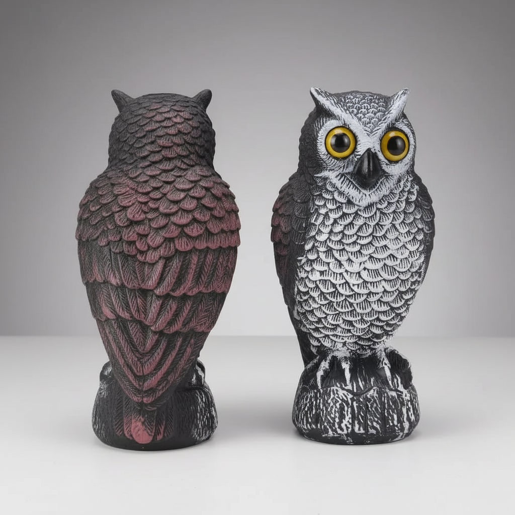 Halloween Owl Decoy Statue and Sculpture for Garden Bird Deterrent Outdoor Decoration Plastic - Image 5