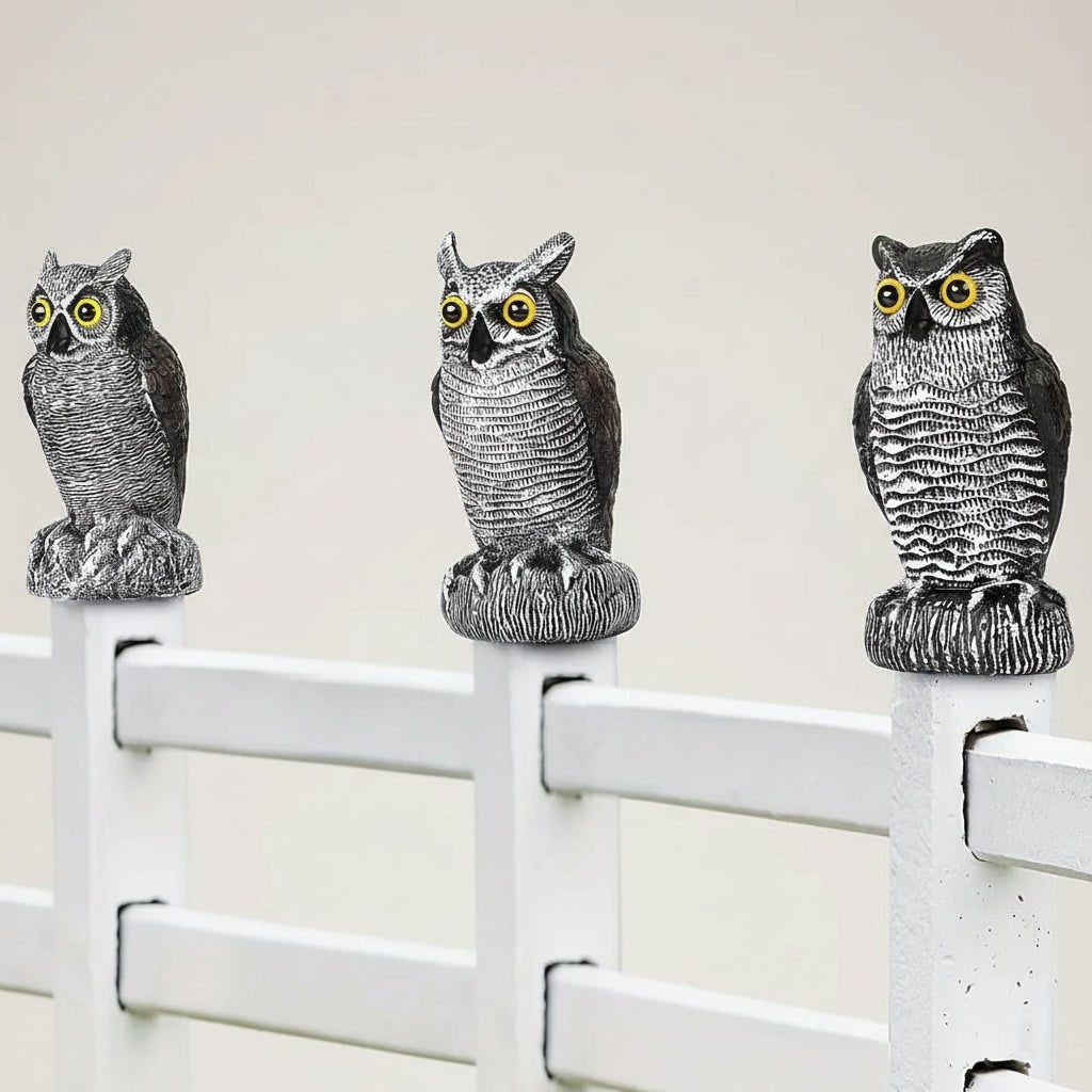 Halloween Owl Decoy Statue and Sculpture for Garden Bird Deterrent Outdoor Decoration Plastic - Image 6