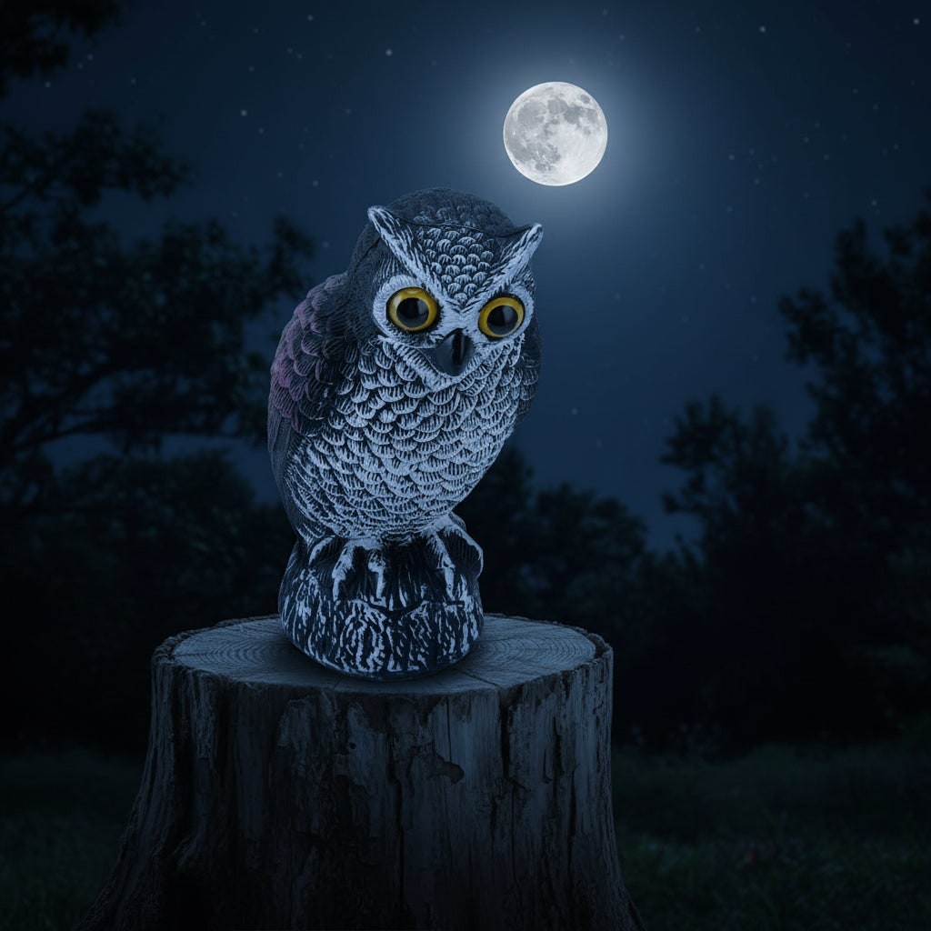 Halloween Owl Decoy Statue and Sculpture for Garden Bird Deterrent Outdoor Decoration Plastic - Image 7