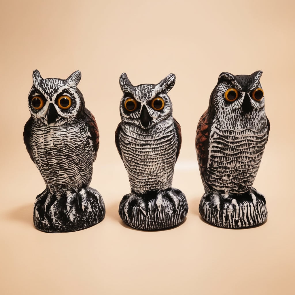 Halloween Owl Decoy Statue and Sculpture for Garden Bird Deterrent Outdoor Decoration Plastic - Image 8