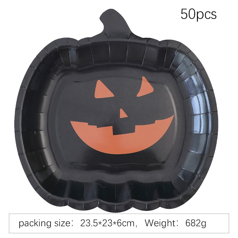 Halloween Paper Plates Microwavable Disposable Pumpkin Shaped for Thanksgiving Dinner - Image 4