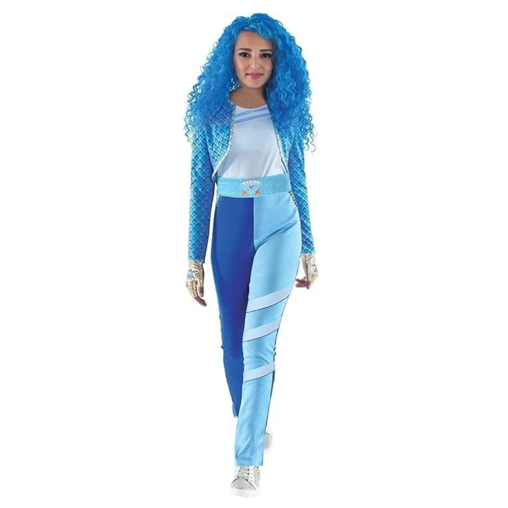 Halloween Police Officer Cosplay Costume with Cropped Jacket and Satin Choker - Image 1