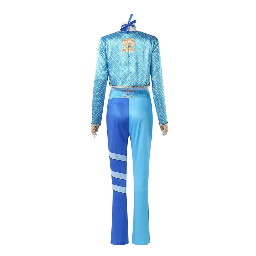 Halloween Police Officer Cosplay Costume with Cropped Jacket and Satin Choker - Image 3