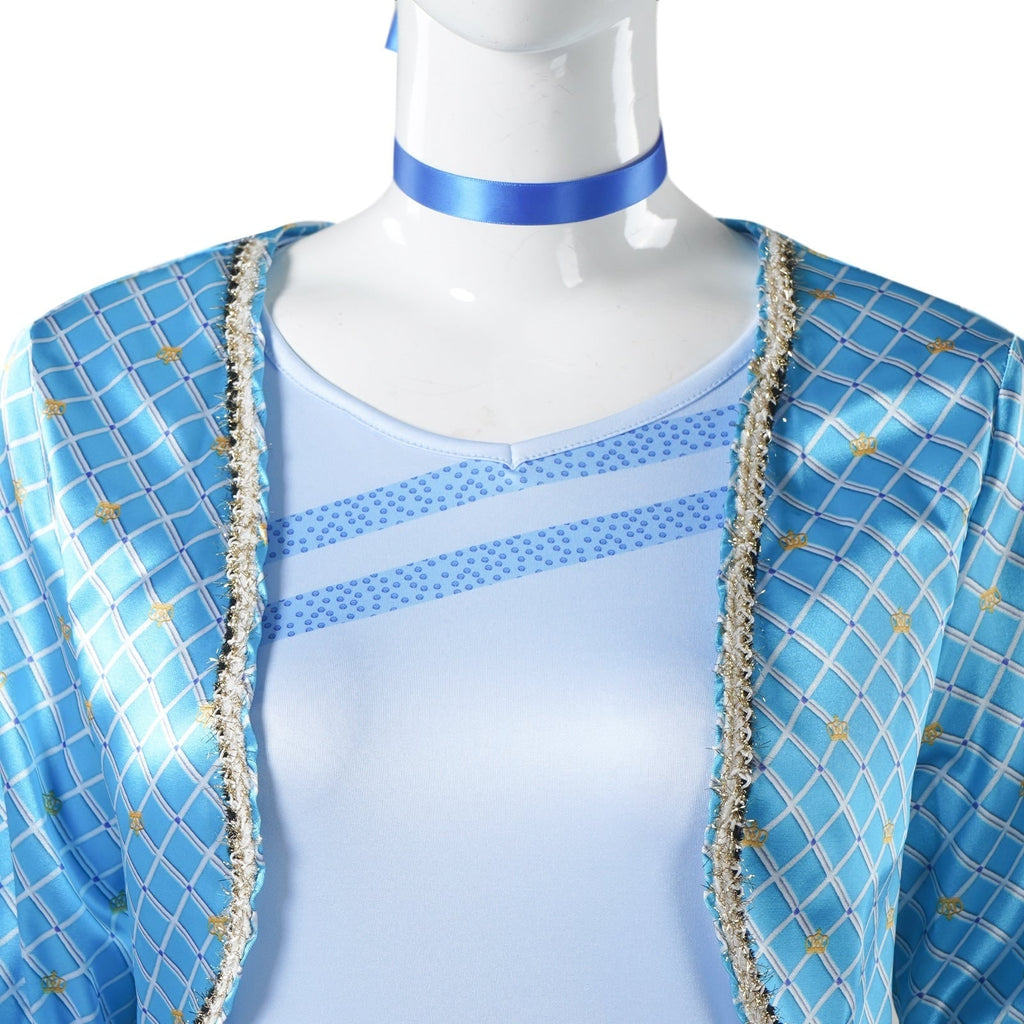 Halloween Police Officer Cosplay Costume with Cropped Jacket and Satin Choker - Image 4