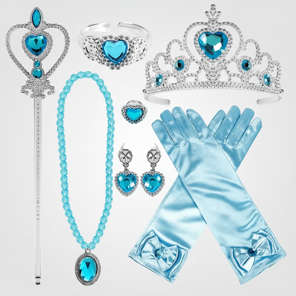 Halloween Princess Costume Dress with Tiara and Accessory Set Cat Woman - Image 2