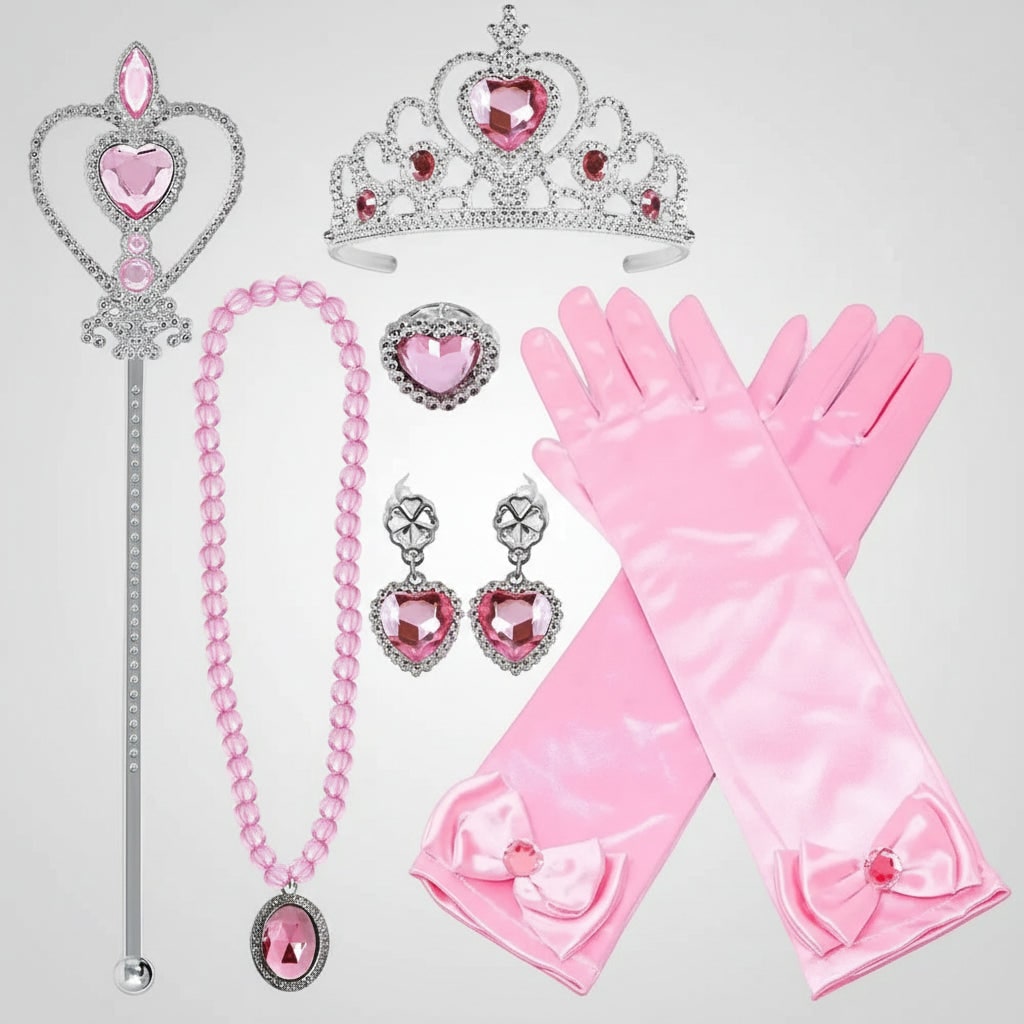 Halloween Princess Costume Dress with Tiara and Accessory Set Cat Woman - Image 4