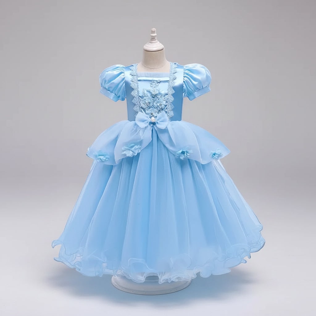 Halloween Princess Costume Dress with Tiara and Accessory Set Cat Woman - Image 5