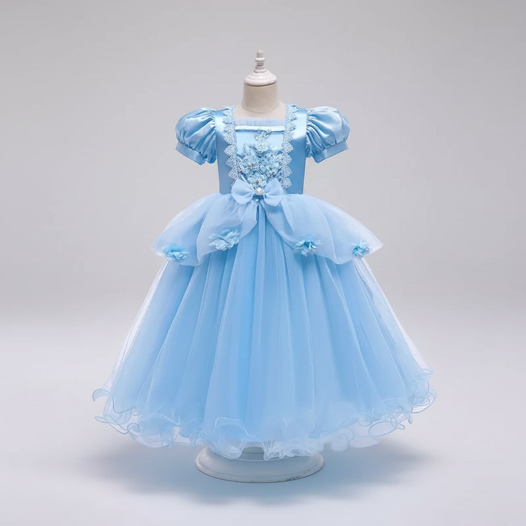 Halloween Princess Costume Dress with Tiara and Accessory Set Cat Woman - Image 6