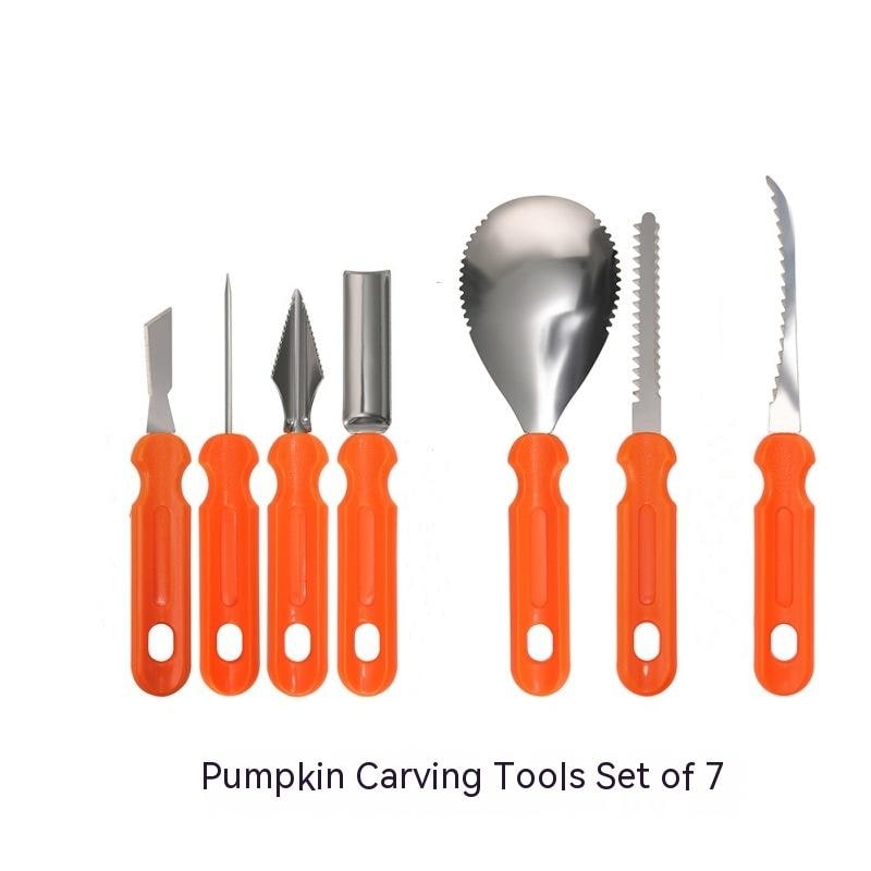 Halloween Pumpkin Carving Kit and Tools Stainless Steel with Saw Knife Scoop and Pouch - Image 3