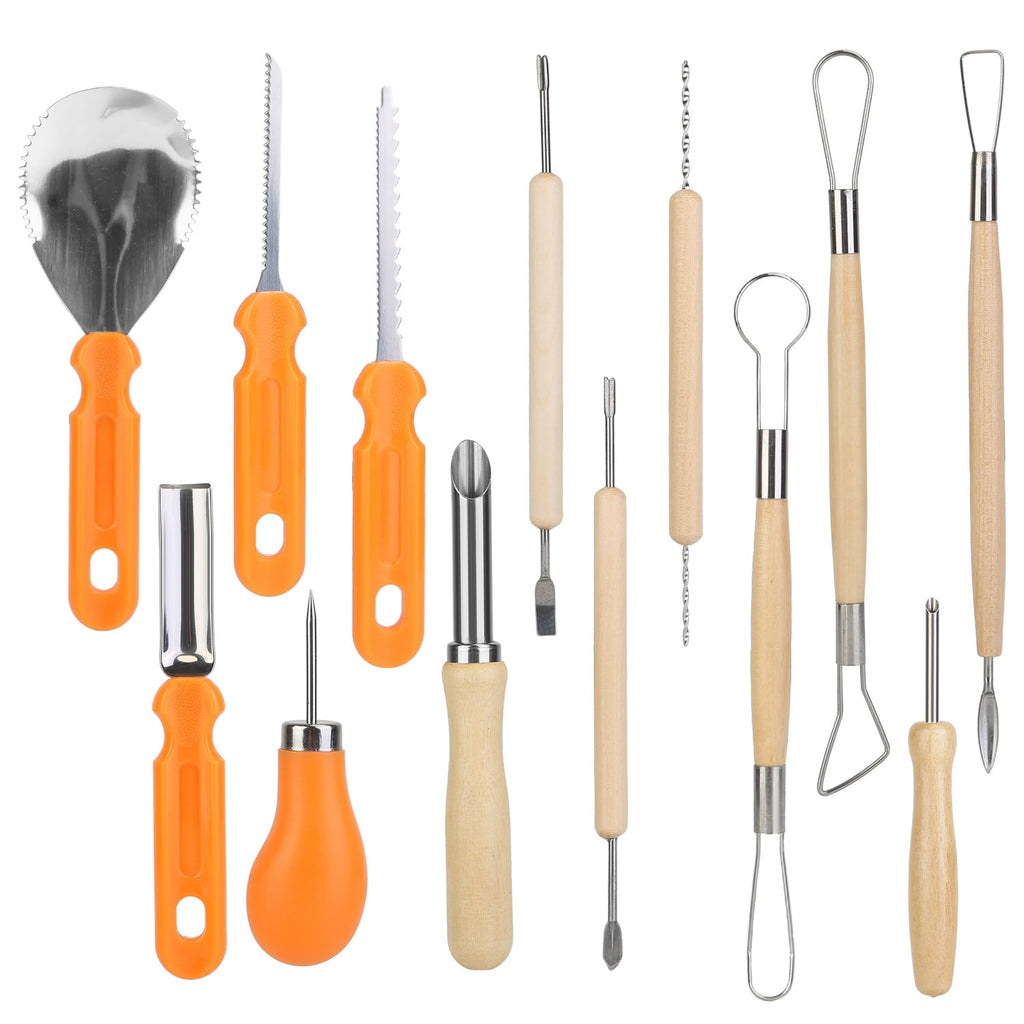 Halloween Pumpkin Carving Kit with Tools and Supplies 13-Piece Stainless Steel Saw and Sculpting Set - Image 5