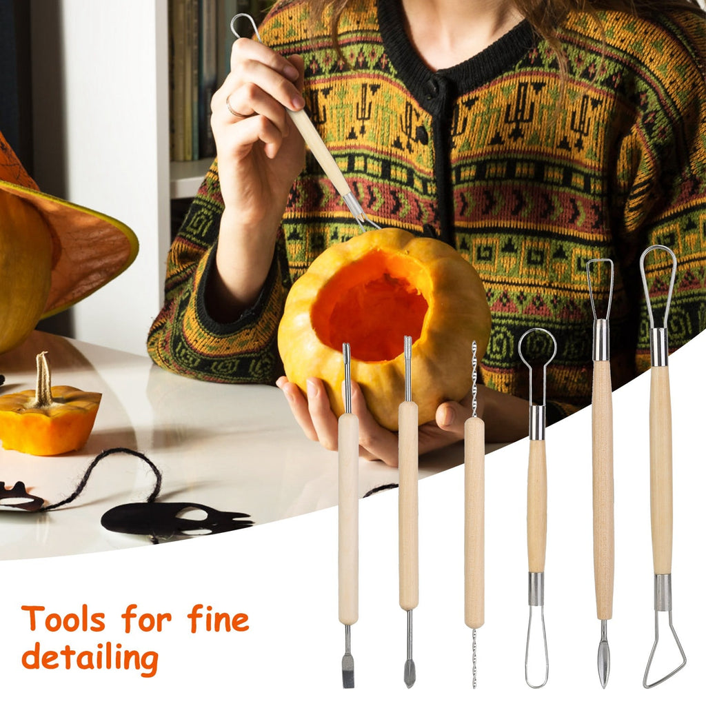 Halloween Pumpkin Carving Kit with Tools and Supplies 13-Piece Stainless Steel Saw and Sculpting Set - Image 7