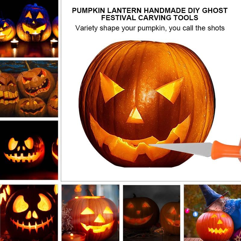 Halloween Pumpkin Carving Kit with Tools and Supplies Eight-Piece Stainless Steel Set - Image 8