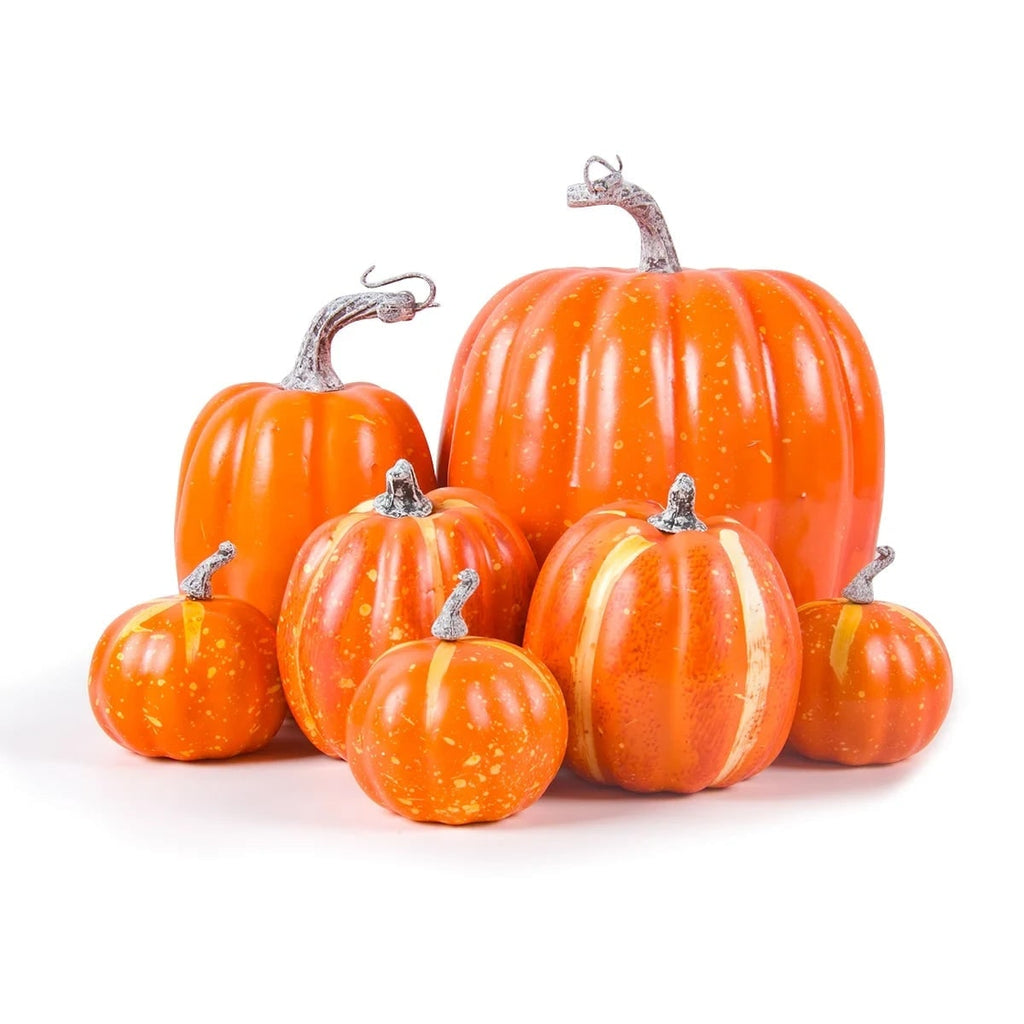 Halloween Pumpkin Decor Set of 7 Decorative with Lightweight Foam Construction for Autumn Home - Image 2