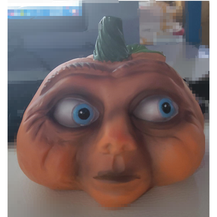 Halloween Pumpkin Decorations with Expressive Resin Faces for Haunted House Party and Porch Decor - Image 1