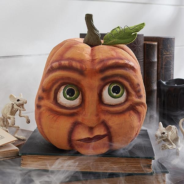Halloween Pumpkin Decorations with Expressive Resin Faces for Haunted House Party and Porch Decor - Image 11