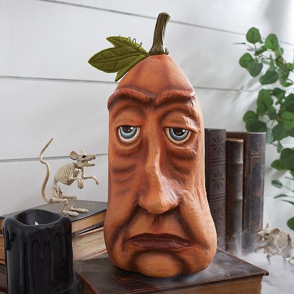 Halloween Pumpkin Decorations with Expressive Resin Faces for Haunted House Party and Porch Decor - Image 2