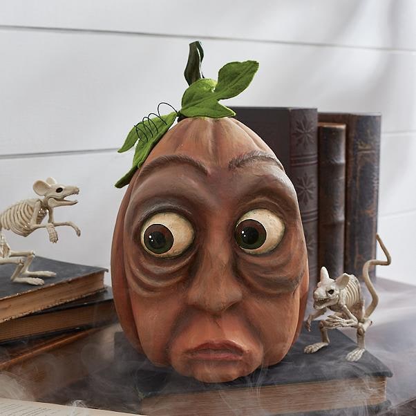 Halloween Pumpkin Decorations with Expressive Resin Faces for Haunted House Party and Porch Decor - Image 4