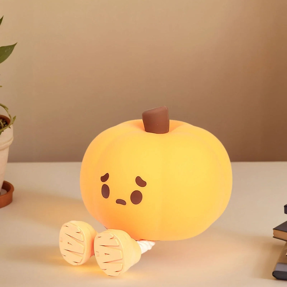 Halloween Pumpkin Night Light Rechargeable LED with Dangling Legs for Bedroom Decoration - Image 2
