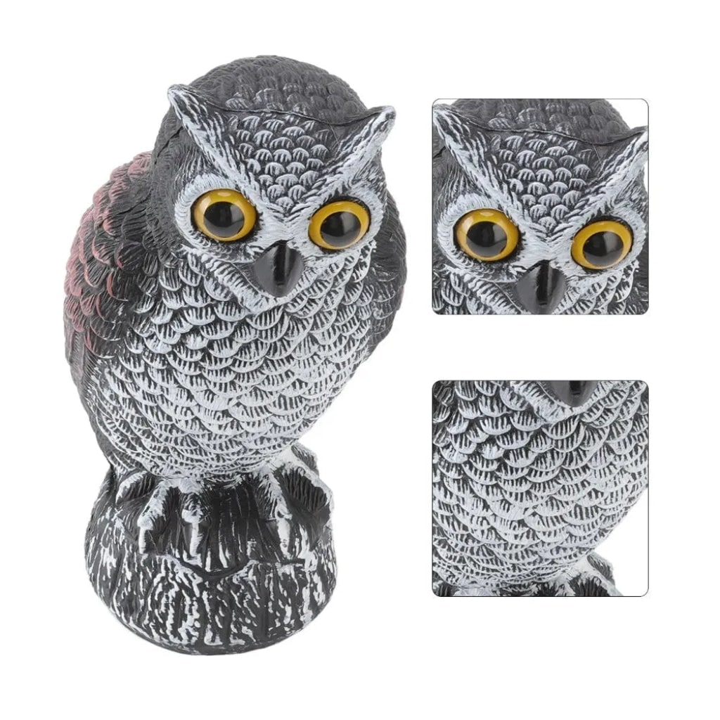 Halloween Realistic Garden Owl Statue Decoy Bird Deterrent for Outdoor Yard Decoration - Image 4