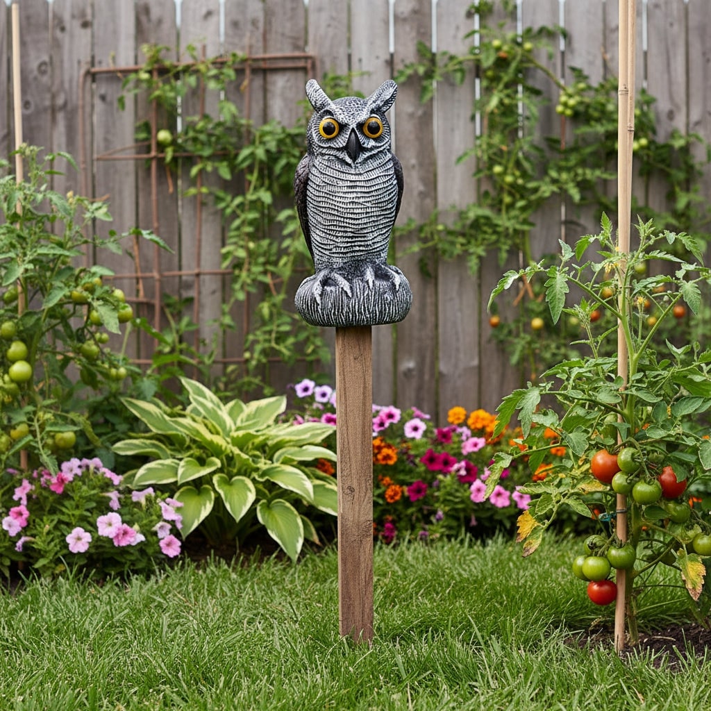 Halloween Realistic Garden Owl Statue Decoy Bird Deterrent for Outdoor Yard Decoration - Image 6