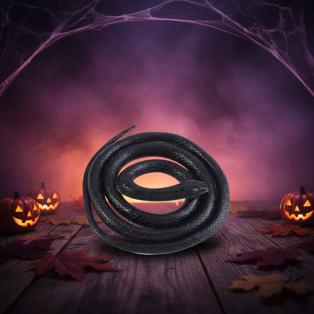 Halloween Realistic Rubber Toy Snake Prank Decoration Flexible 51 Inch Fidget - Image 2