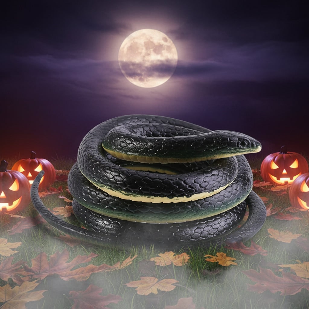 Halloween Realistic Rubber Toy Snake Prank Decoration Flexible 51 Inch Fidget - Image 6