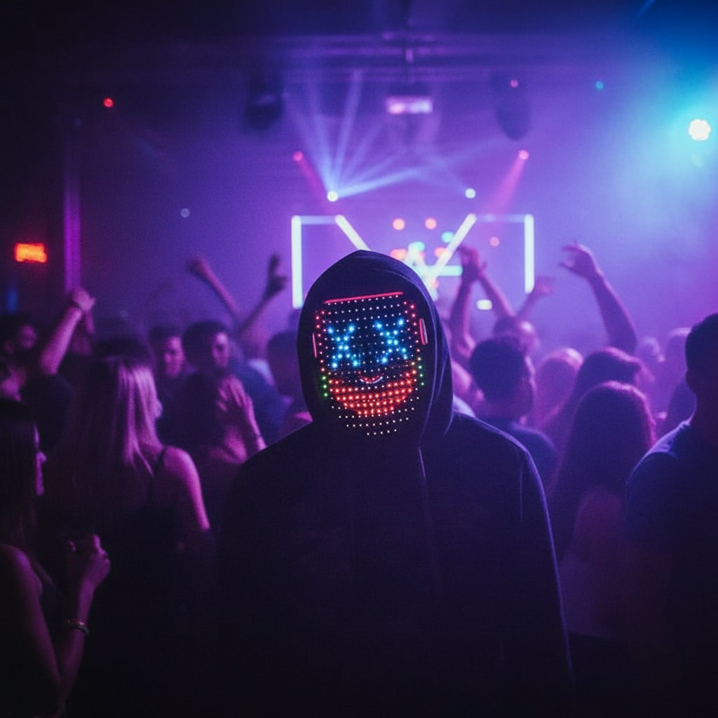 Halloween Red Light LED Mask with Therapy and Gesture Control Display for at Home Use - Image 1