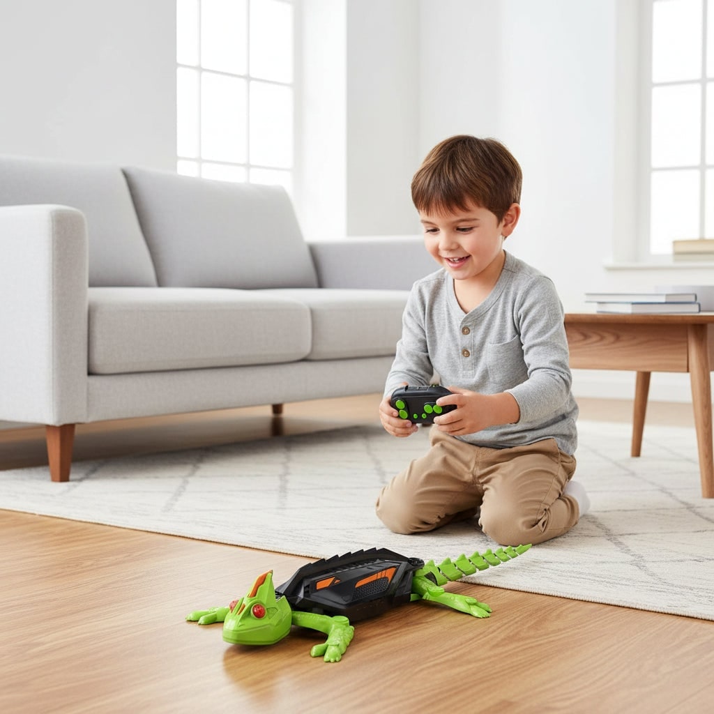 Halloween Remote Control Spider Toy with LED Eyes and Wall-Climbing Suction - Image 1