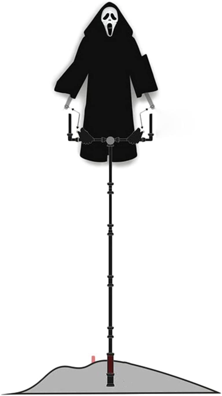 Halloween Scarecrow Decoration Scary Outdoor Ghost Prop with Adjustable Pole for Yard - Image 4