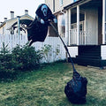 Halloween Scarecrow Decoration Scary Outdoor Ghost Prop with Adjustable Pole for Yard - Image 5