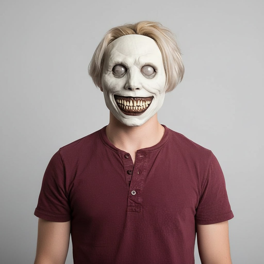 Halloween Scary Face Mask with Latex Horror Design and LED for Cosplay Party - Image 5