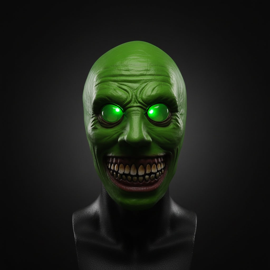 Halloween Scary Face Mask with Latex Horror Design and LED for Cosplay Party - Image 8
