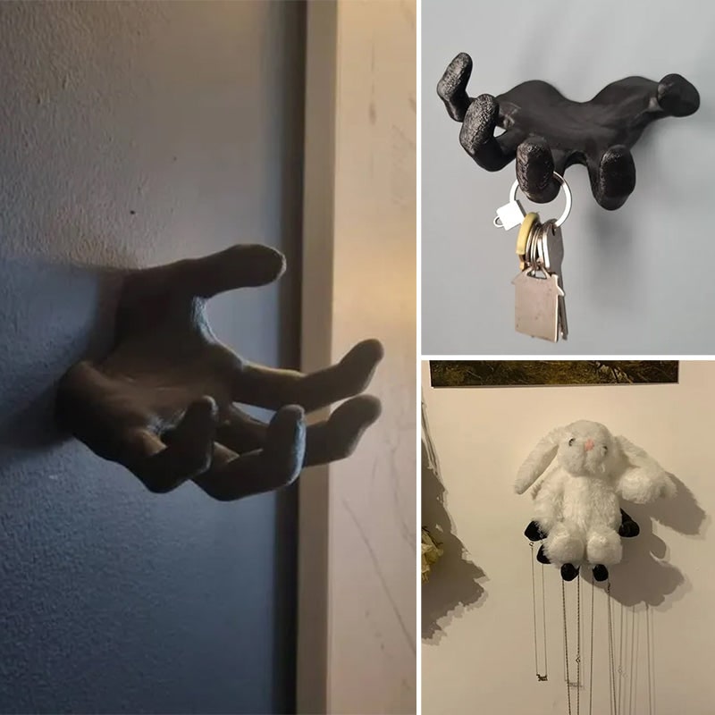 Halloween Scary Hand Wall Hook Coat Hanger for Keys and Jewelry Chain Holder - Image 1