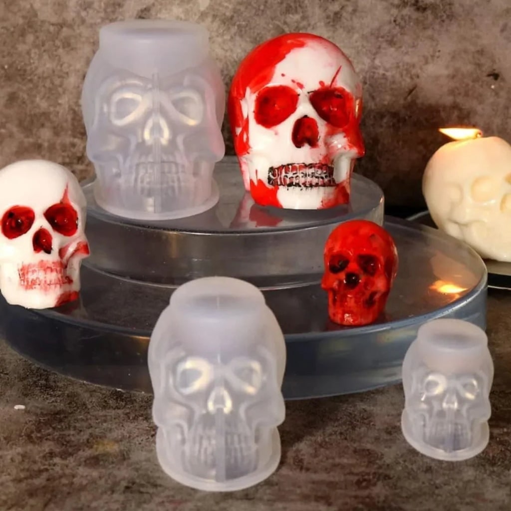Halloween Silicone Molds for Resin Casting with Skull Design and Flexible Making - Image 4